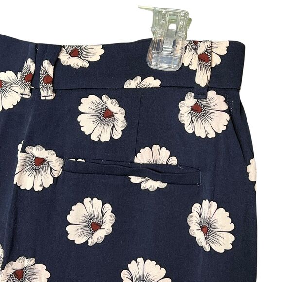 Ann Taylor Pants Womens 6 Floral Wide Leg Cropped Stretch Rayon Spandex Casual - Picture 9 of 12